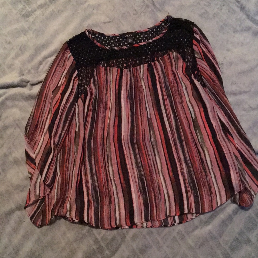 Striped sheer shirt